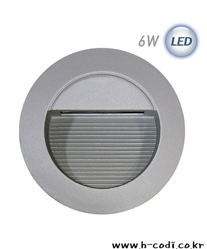 LED 원형 계단매입 6W (회색)